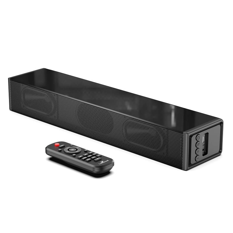 LARKSOUND Small Sound Bar for TV, PC, Gaming, Surround Sound System, Mini TV Speaker Soundbar with Bluetooth/HDMI ARC/Optical/AUX/USB Connections - Image 1