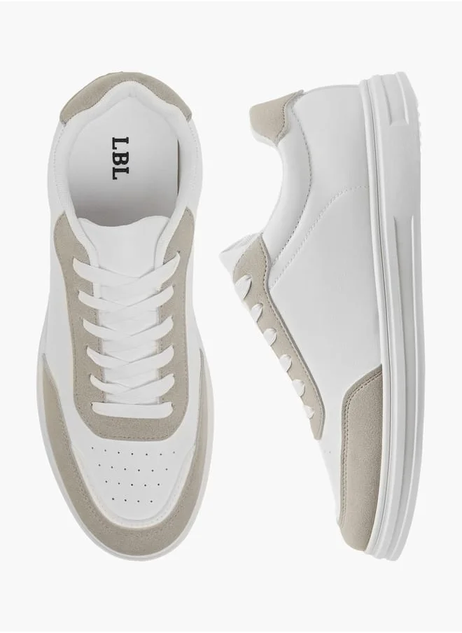 LBL by Shoexpress Men's Panelled Lace-Up Sneakers
