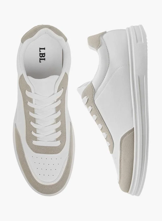LBL by Shoexpress Men's Panelled Lace-Up Sneakers