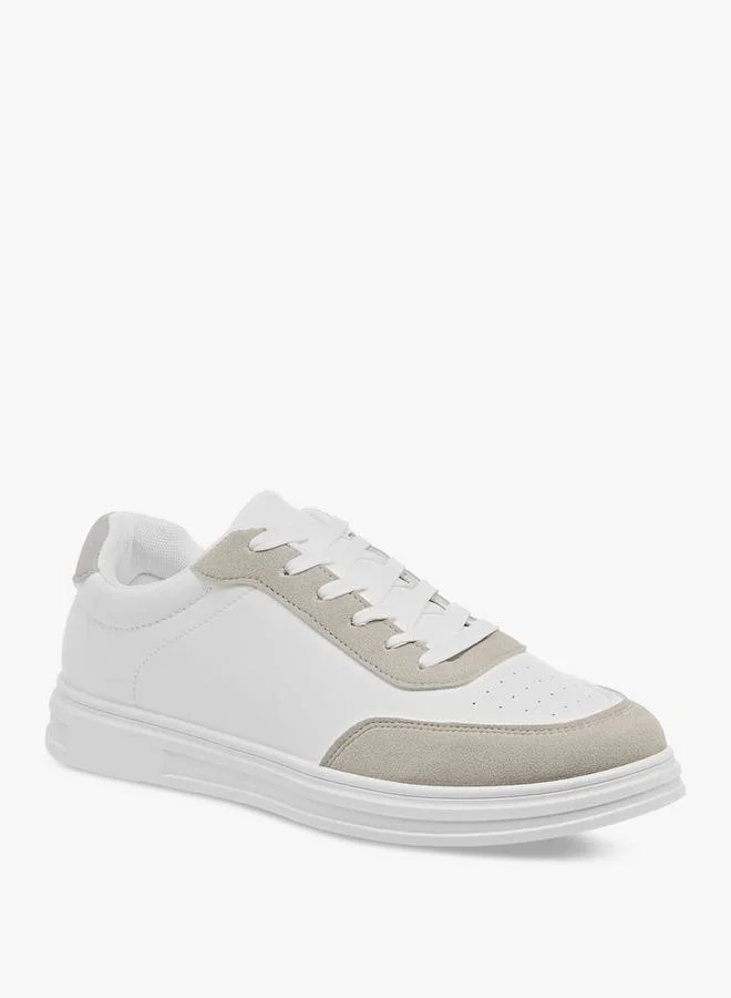 Men's Panelled Lace-Up Sneakers
