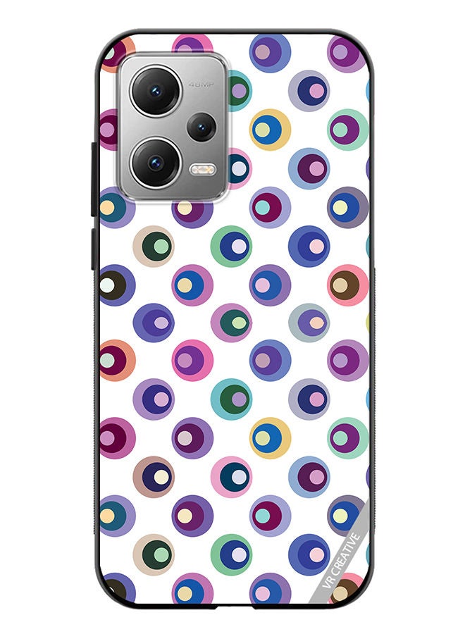 VR CREATIVE غطاء حماية لهاتف Xiaomi Redmi Note 12 بتصميم نمط مختلط متعدد الألوان - Image 1