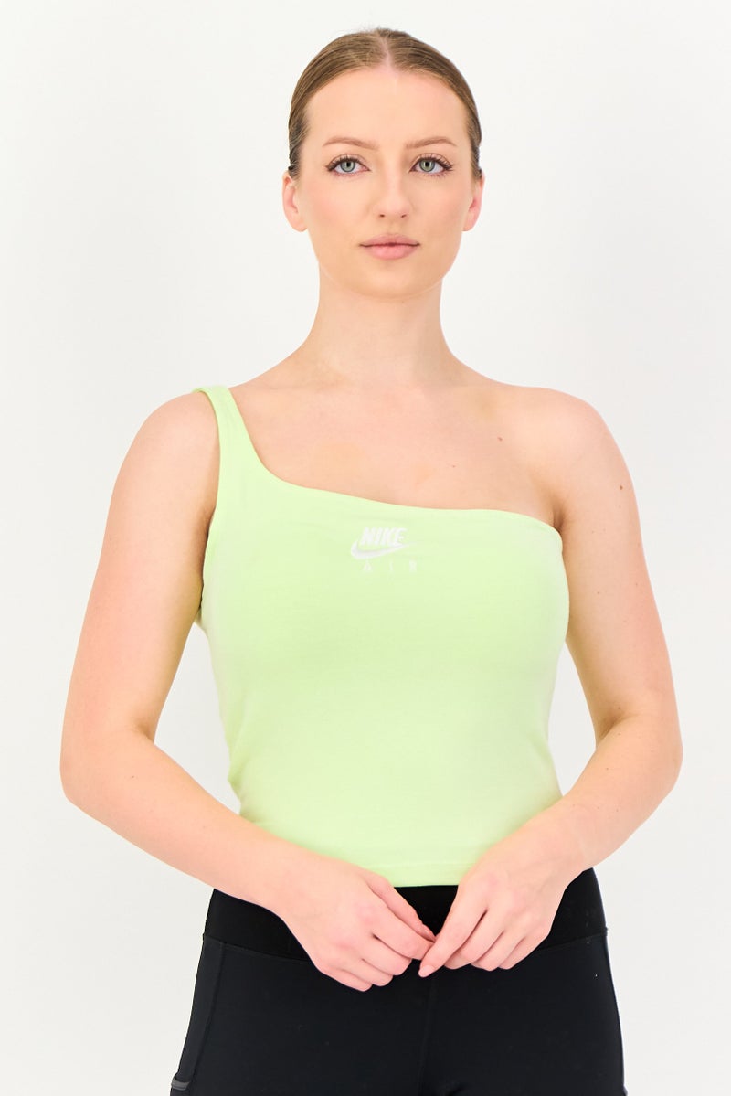 Nike بلوزة رياضية نسائية بدون أكمام، خضراء فاتحة - Image 1