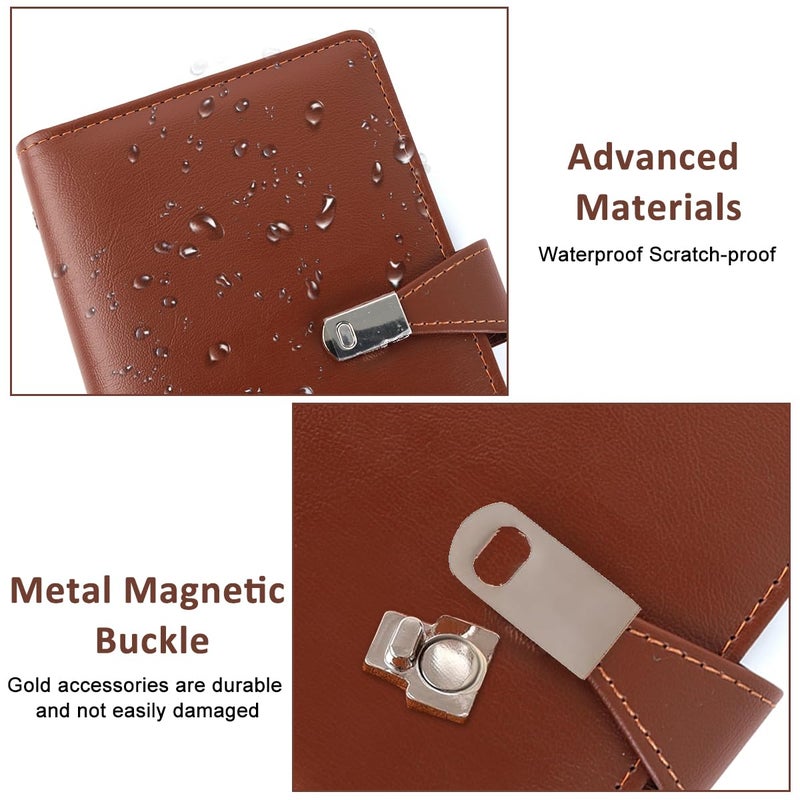 Climberty ® Business Cards Holder 150 Pockets PU Leather Cover Travel Business Cards Holder Fit for 3.5x2.3 in Cards, Semi-Transparent Pockets, Versatile for Credit and ID Cards - Image 5