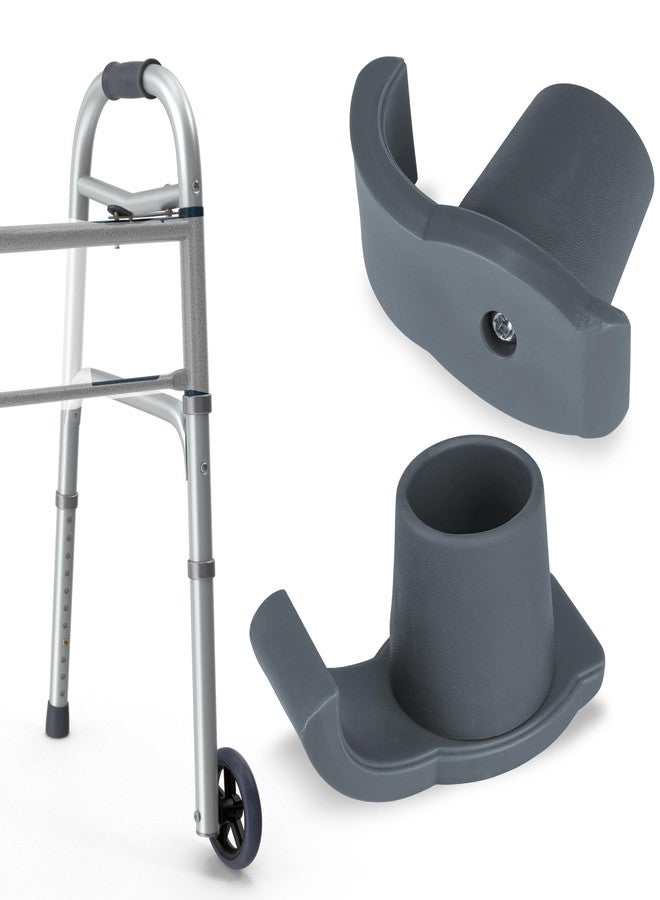 GREENANTS Walker Ski Glides Accessories Heavy Duty 2 PCS, Replacement Caps or Pads for Walkers and Rollators, Universal Fit Glide Caps With Tool-Free Installation - Image 1