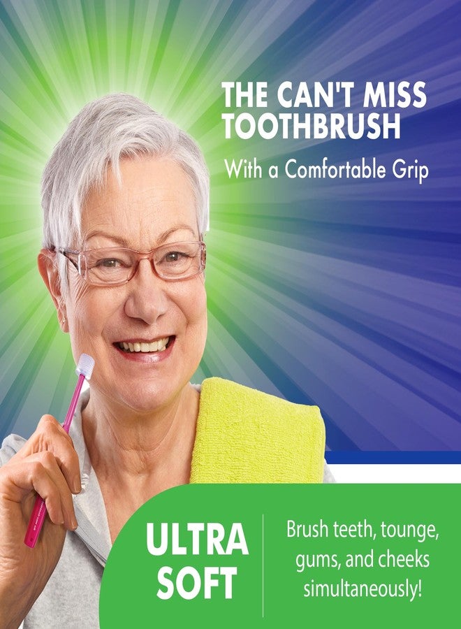 Brilliant Specialty Adult Round Toothbrush for Sensitive Mouths to Support Chemo and Other Sensory Oral Care Needs with Ultra Soft Bristles, Violet, 1 Pack - Image 3