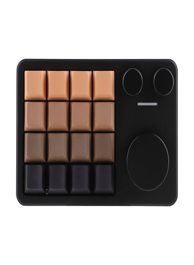 KiiBoom Cybrix 16 VIA Programmable Macro Pad - 16 Keys + 3 Knobs, Type-C Wired Aluminum Numpad, Hot-Swappable PCB, RGB Backlight, Lightweight & Portable Numeric Keypad for Windows & Mac (Black) - Image 1
