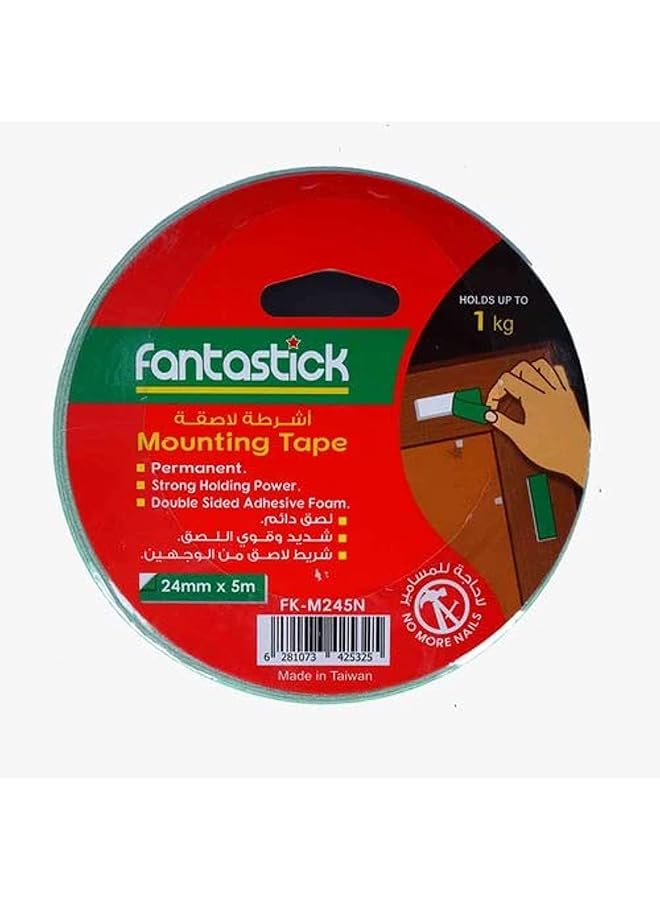 Fantastick Double Sided Adhesive Mounting Tape Green ‎Fk M245N - Image 1
