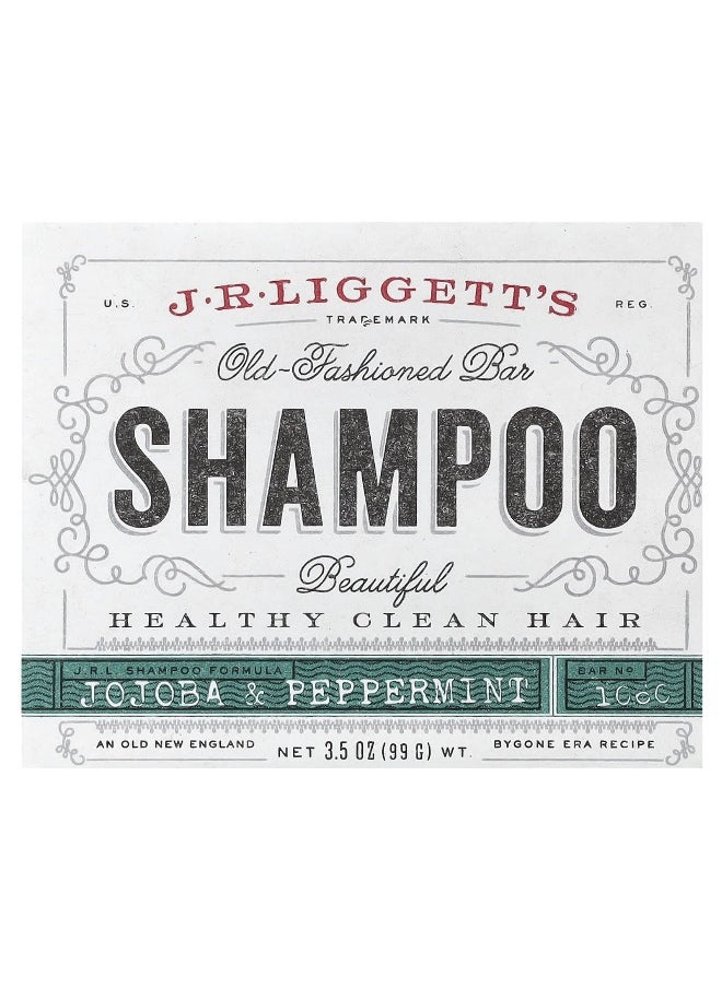 J·R·LIGGETT'S J.R. Liggett's, Old Fashioned Shampoo Bar, Jojoba & Peppermint, 3.5 oz (99 g)  - Image 1