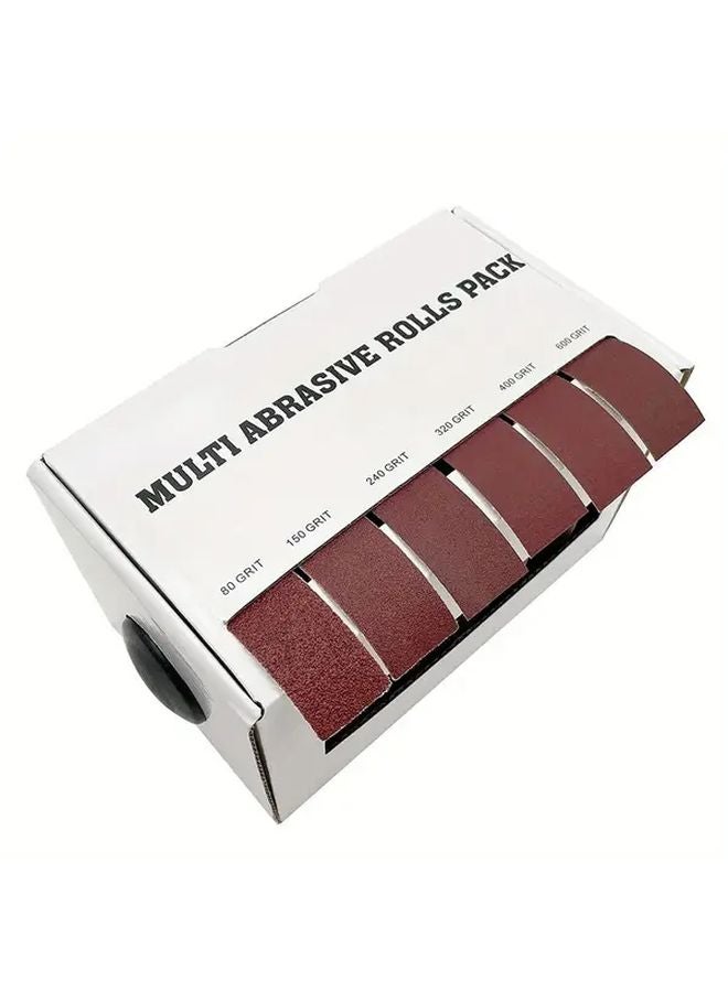 8M Sandpaper Roll Set 6pc Box Abrasive Sanding Paper Tape - Image 1