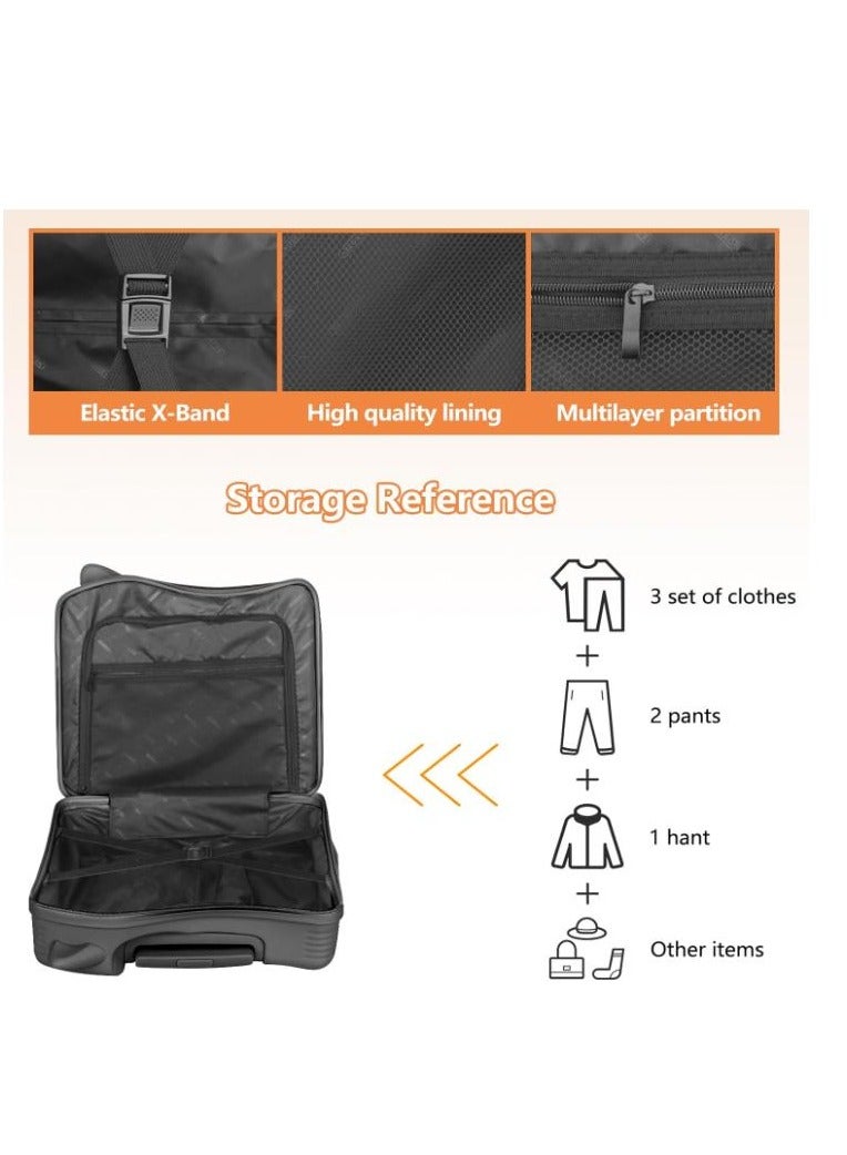 Golden 20" Ride-On Kids Suitcase with Double Spinner Wheels Cute Lightweight Tow-Along Luggage Carry on Hardside Trolly Case with Password Lock for Travel - Image 5