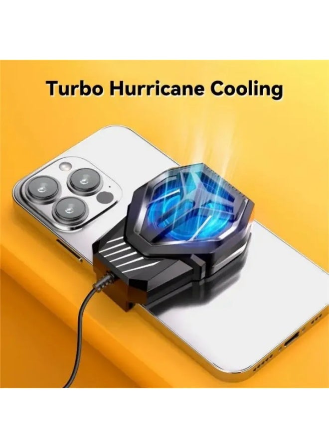S10 Phone Cooling Fan, Portable Cooling Fan, Portable Cooling Fan for Semiconductors - Black - Image 1