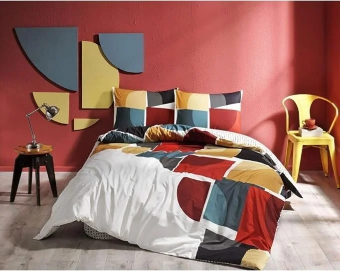 تي اي Tac Double Ranforce Duvet Cover Set Leo Mustard