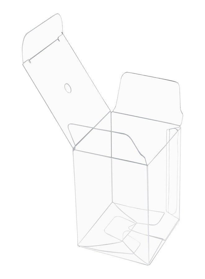 HAKZEON 100-Pack 2x2x2 Inch Clear Candy Apple Boxes with Hole, Transparent PET Plastic Favor Treat Boxes for Caramel Apples, Cake Pops, Chocolates, Cookies, Holiday Gifting - Image 3