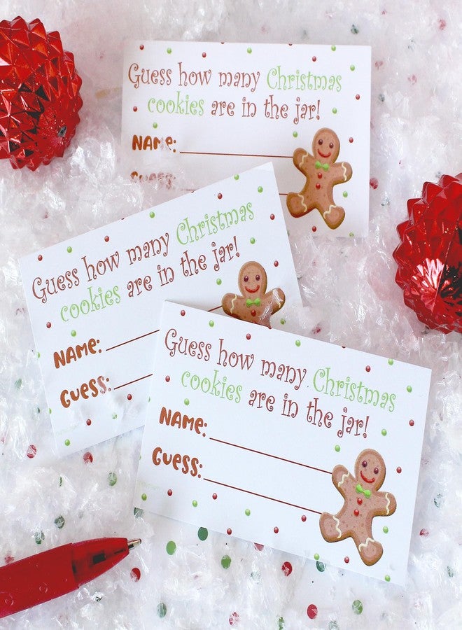 دسكتيكتفز لعبة حفلة عيد الميلاد من ديستنكتيف - نشاط حفلة "كم عدد كعكات عيد الميلاد في البرطمان" (لافتة واحدة و30 بطاقة تخمين) - Image 5