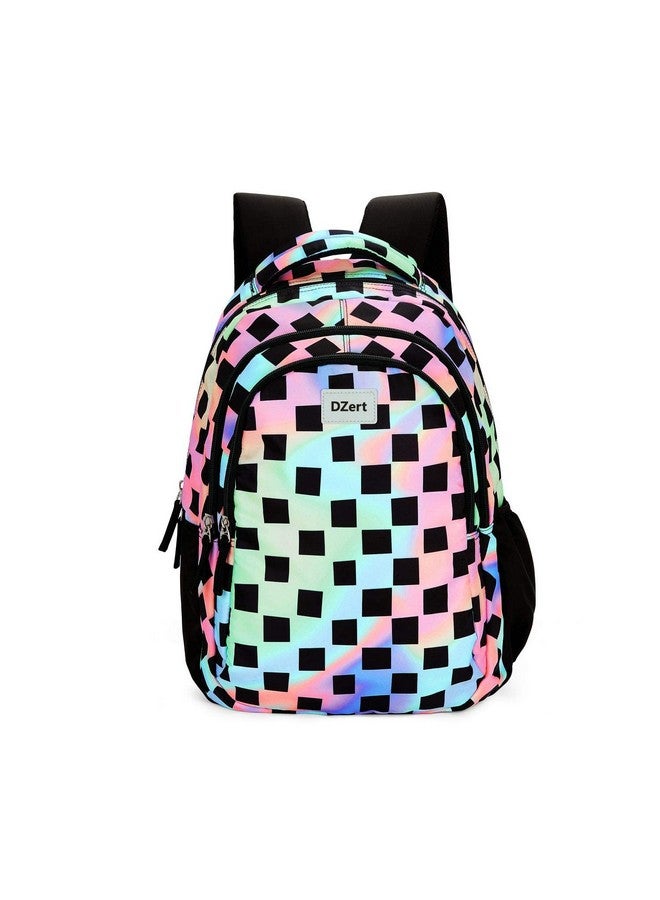 DZert Multi Square Stylish Fashion Ladies Backpack, School Bag for Girls, Backpack for Women, Water Resistant College Backpacks for Girls 27L - Image 1