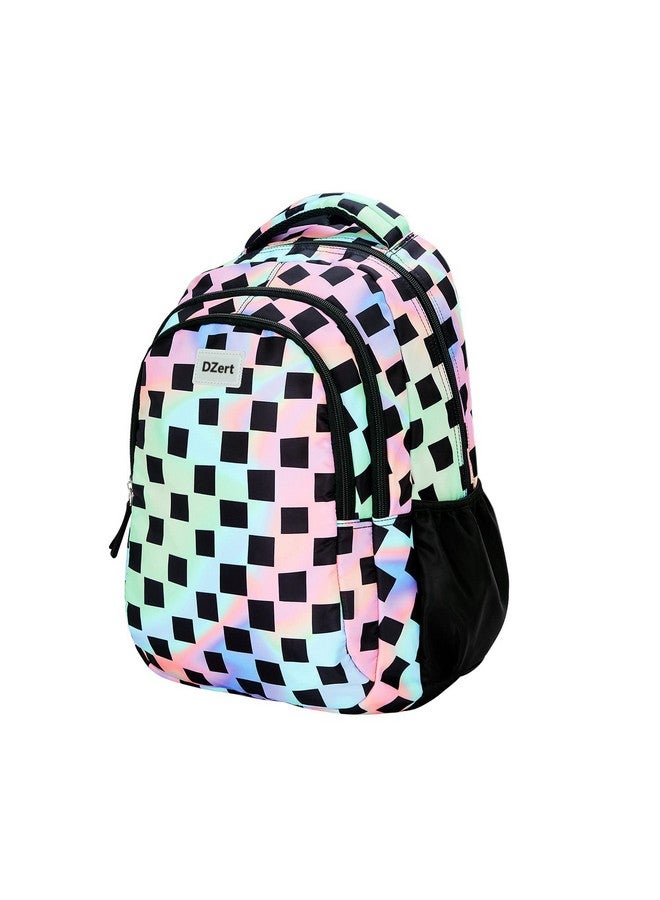 DZert Multi Square Stylish Fashion Ladies Backpack, School Bag for Girls, Backpack for Women, Water Resistant College Backpacks for Girls 27L - Image 2