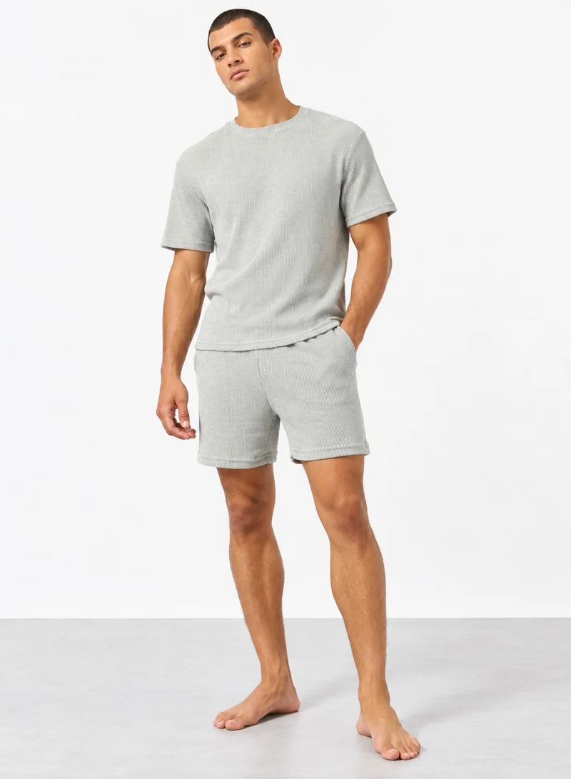 Robert Wood Short Sleeve T-Shirt With Shorts Pyjama Set