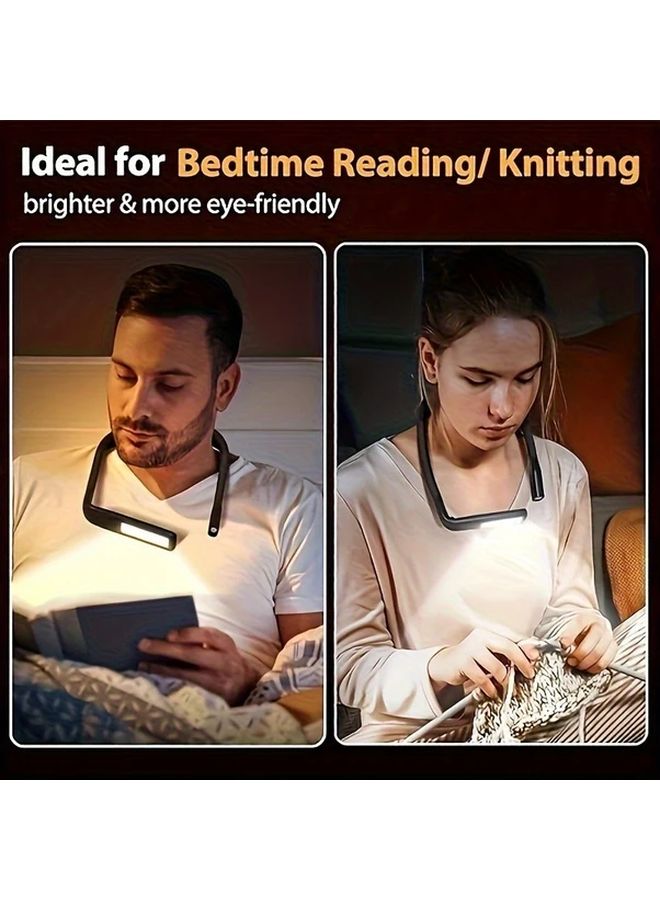 Black Rechargeable Reading Light With Memory Function Portable Clip Bookmark Lamp - Image 1