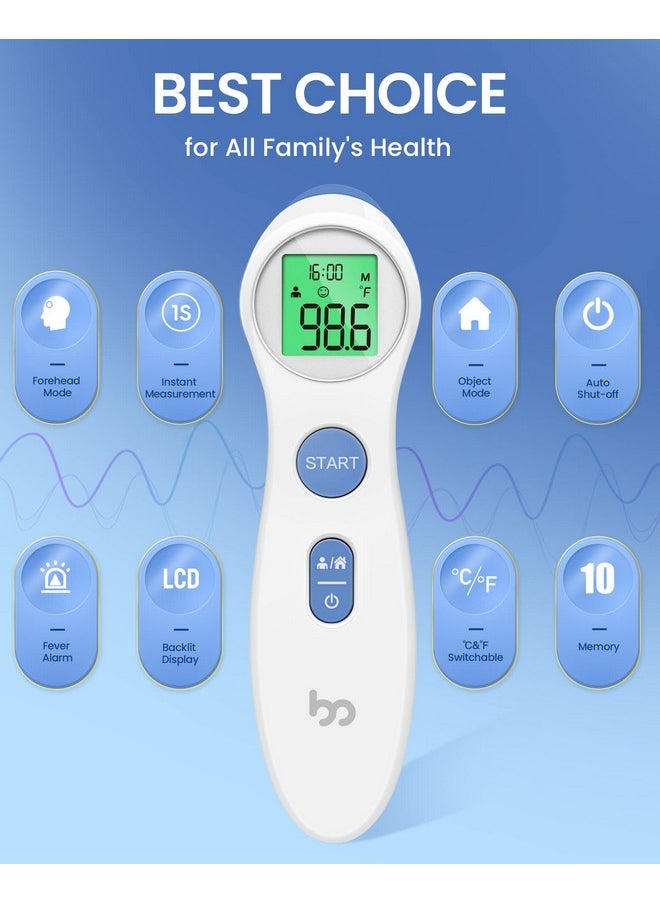 Femometer Forehead Thermometer for Adults and Kids, Digital Touchless Thermometer for Baby, Infants and Toddlers, 3 Color Fever Alarm, FSA HSA Eligible,1s Fast Accurate Reading, Non Contact  - Image 1