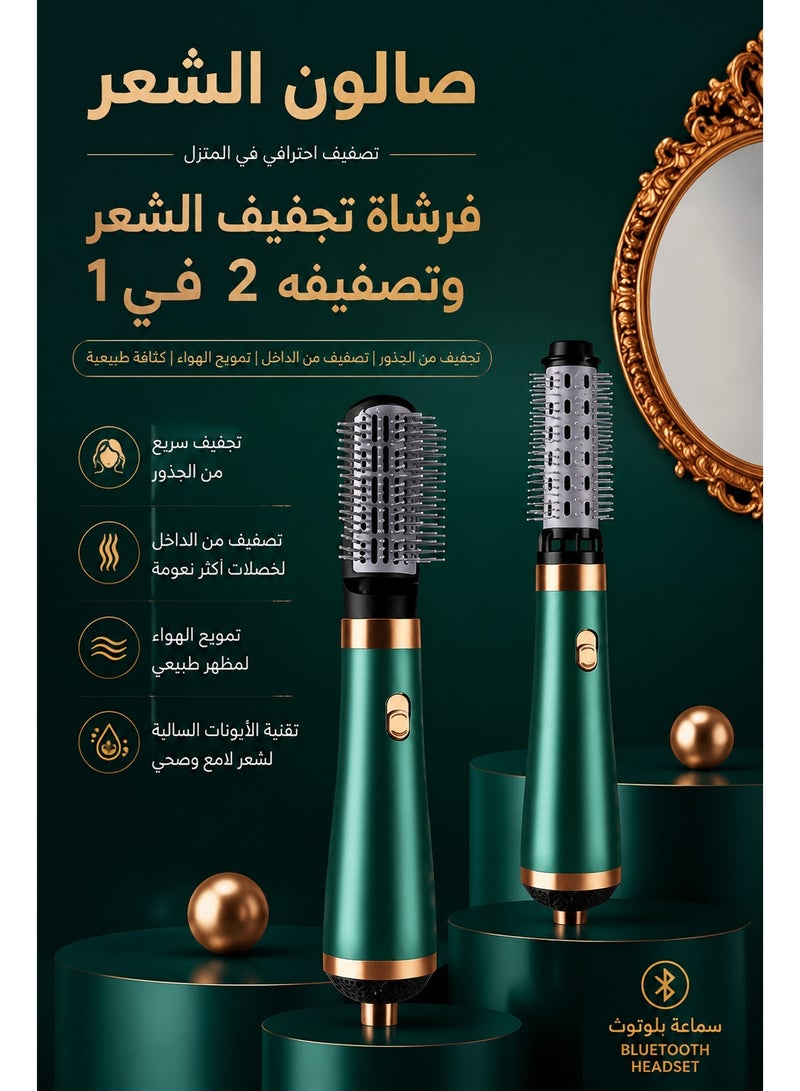 فرشاة مجفف شعر أيوني 5 في 1 بقوة 900 واط – جهاز تصفيف هواء ساخن متعدد الوظائف بتقنية الأيونات السالبة مع 3 ملحقات للتجفيف السريع، تقليل الهيشان، التجعيد، التمليس وإضافة الحجم - Image 5