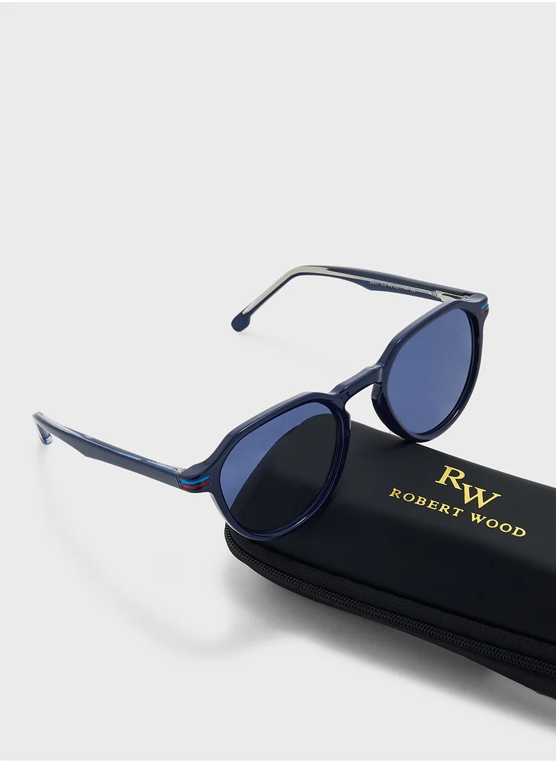 روبرت وود Polarized Lens Round Sunglasses