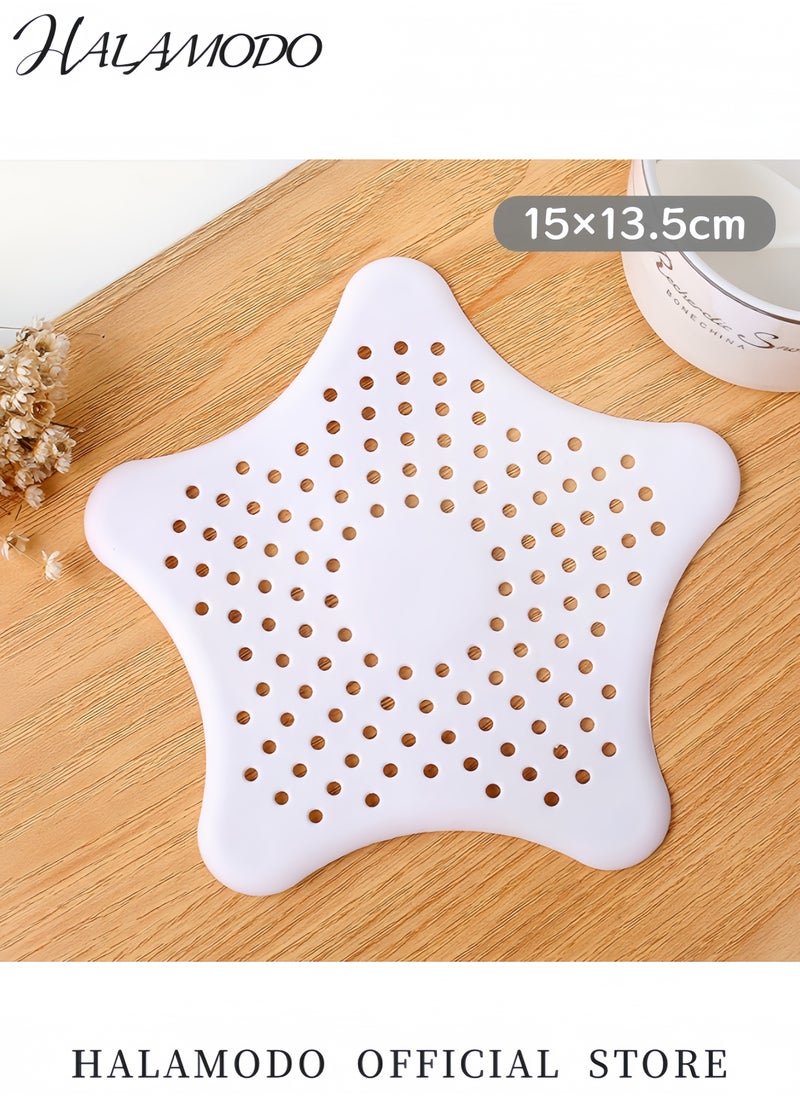 Generic Premium Starfish Shaped Drain Hair Catcher Silicone Drain Strainer Anti Clog Drain Cover for Bathroom Kitchen Bathtub Sink Shower Anti Slip Suction Cup Filter  - Image 4