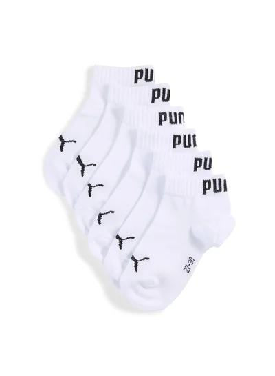 PUMA Youth 3 Pack Plain Quarter Socks