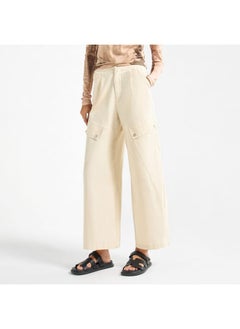 FAV Solid Cargo Pants with Pockets  - Image 1