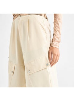 FAV Solid Cargo Pants with Pockets  - Image 4