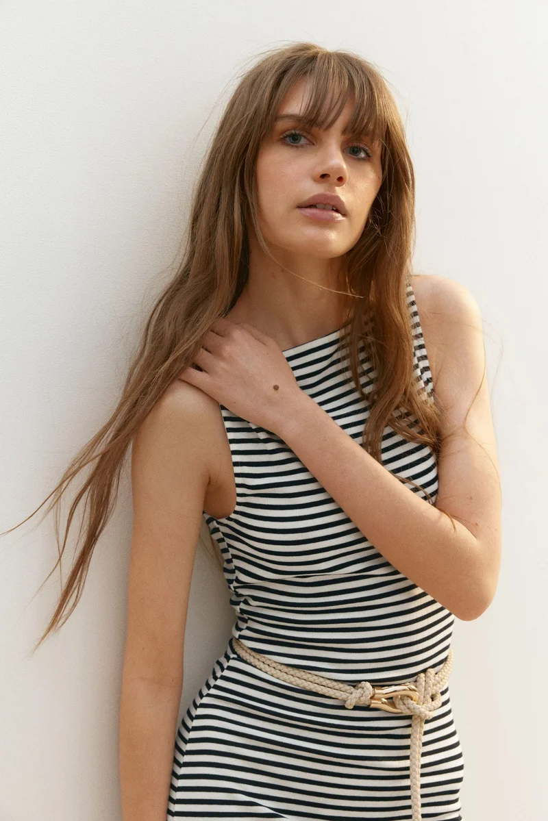 H&M Ribbed jersey midi dress