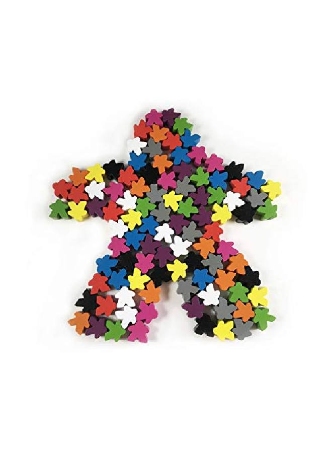 Apostrophe Games 100 Wooden Meeples Family Games Accessories Multicolor Board Game Tokens Ideal For Sorting, Counting, Classrooms, Replacement Pieces - Image 5