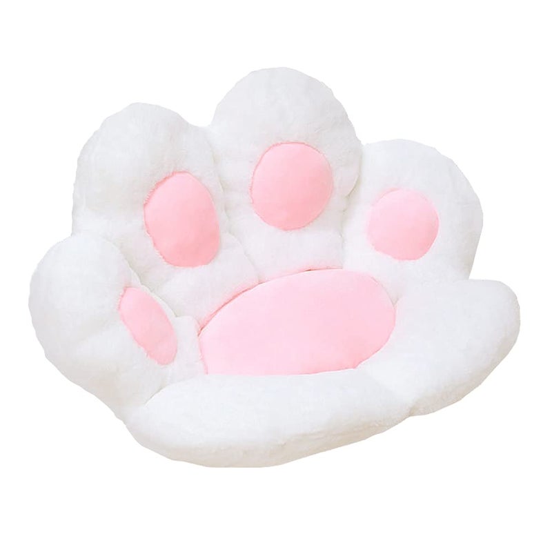 Cat Paw Cushion Lazy Sofa Seat Cushion Cute seat Cushion for Office Chair Game Chair or Sofa Flower Floor Pillow Home Decoration White 275 X 315 inches