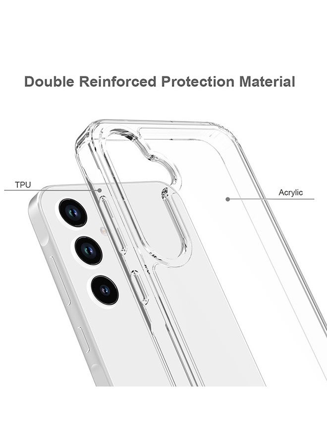 HS For Samsung Galaxy A55 5G Shockproof Protective Case Cover With Hard Back Sheel, Non-Yellowing, Anti-Scratch, Drop Protection, Slim Fit Cover Case For Samsung Galaxy A55, Clear - Image 3