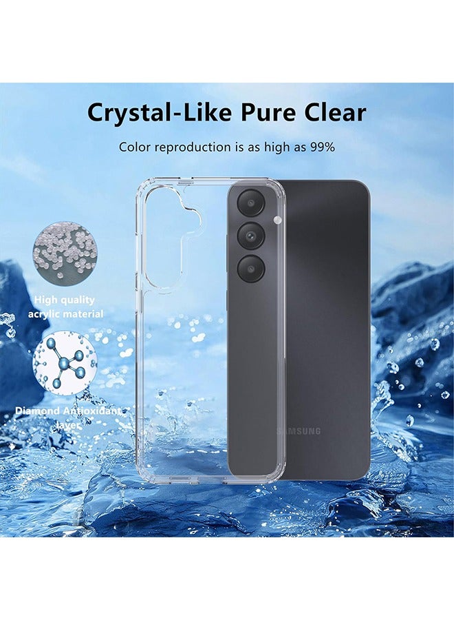 HS For Samsung Galaxy A55 5G Shockproof Protective Case Cover With Hard Back Sheel, Non-Yellowing, Anti-Scratch, Drop Protection, Slim Fit Cover Case For Samsung Galaxy A55, Clear - Image 5