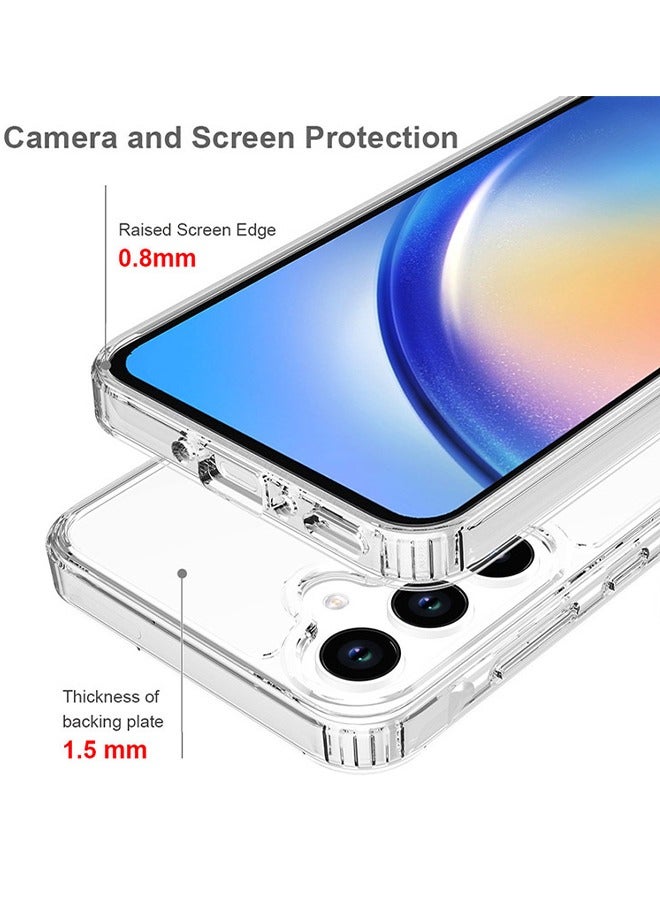 HS For Samsung Galaxy A55 5G Shockproof Protective Case Cover With Hard Back Sheel, Non-Yellowing, Anti-Scratch, Drop Protection, Slim Fit Cover Case For Samsung Galaxy A55, Clear - Image 4
