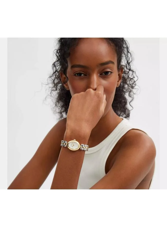 COACH  Coach Two Hand Quartz Movement Watch for Women SAMMY Collection with Two-Tone Stainless Steel Bracelet - 14504419 for Women | Best Price UAE