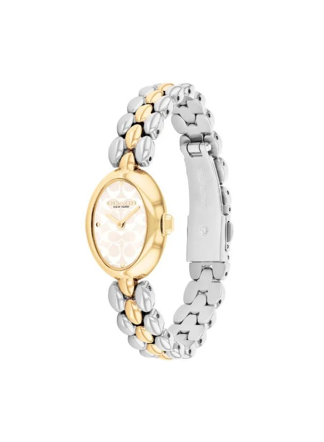 COACH  Coach Two Hand Quartz Movement Watch for Women SAMMY Collection with Two-Tone Stainless Steel Bracelet - 14504419 for Women | Best Price UAE