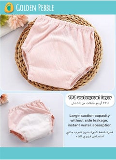 bbet Potty Training Pants 5 Pieces Breathable Training Pants Potty Training Underwear, Washable Cloth Diaper for Baby 6 Layers Breathable Cotton Absorbent Trainer Pants for Toddler Baby Boys Girls Waterproof,Reusable  Diaper Size L  - Image 4