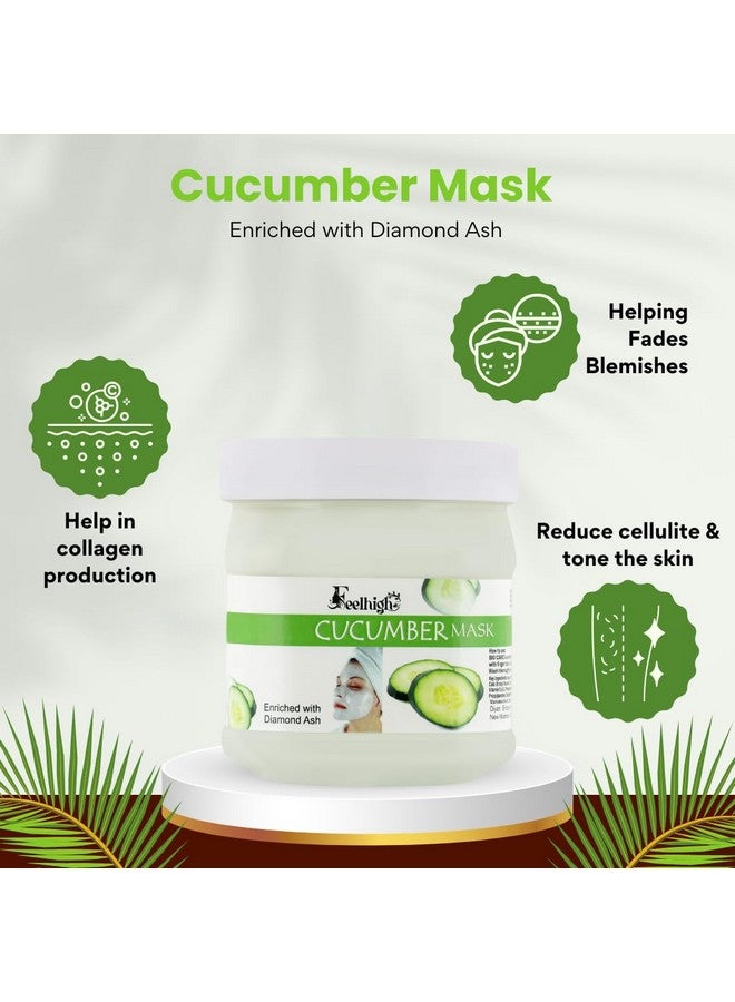 Feelhigh Face and Body Gold Scrub 500gm Skin Shiny And Face Mask 500gm - Skin care and Facial Products -Man woman (Gold Scrub And Cucumber MAsk) - Image 3