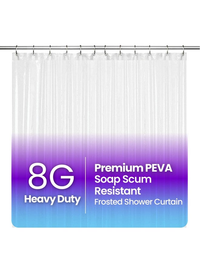 LiBa Bathroom Shower Curtain - Waterproof Plastic Shower Curtain Premium PEVA Non-Toxic with Rust Proof Grommets Frosted 8G Heavy Duty Bathroom Accessories 72x78 - Image 1