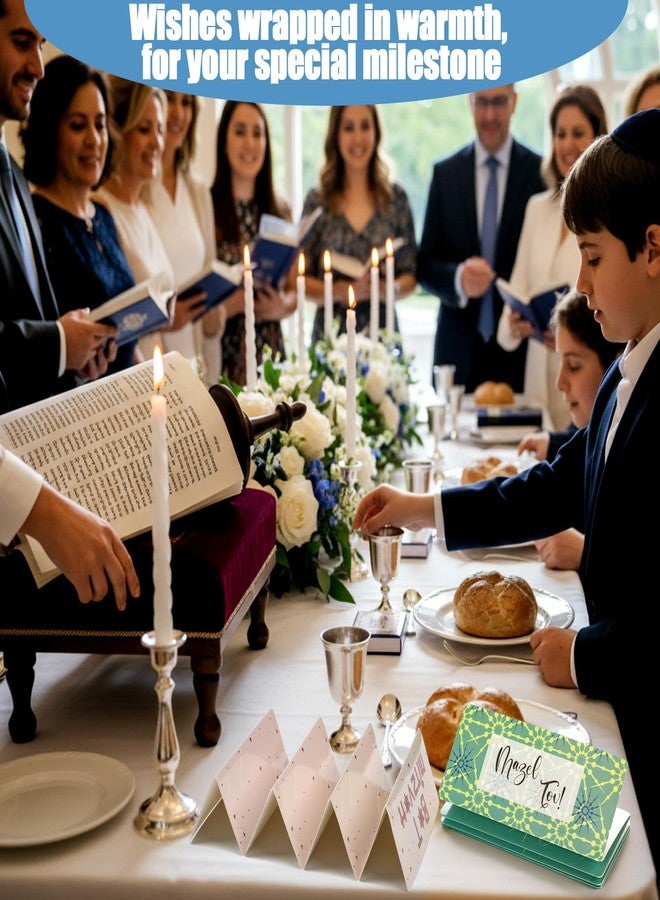Bulyoou 6 Pcs Bar Mitzvah Surprise Money Holder with Envelopes 6.88x2.95" Jews Bat Bar Barmitzvah Money Cash Present Birthday Gift Check Holder Party Favor 6 Festive Designs with 10 Slots - Image 5