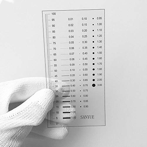 Sanyue Flaw Detection Gauge SEC Size Estimation Chart (Transparency) for Defects and Measuring (Transparent, 2) - Image 1