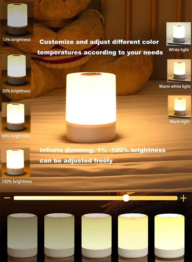 Touch Night Light for Baby Nursery, Small Cordless Lamp, Dimmable Portable Rechargeable Battery Operated Night Light, Wireless Bedside Mini Lamp for Bedroom, Bathroom - Image 5
