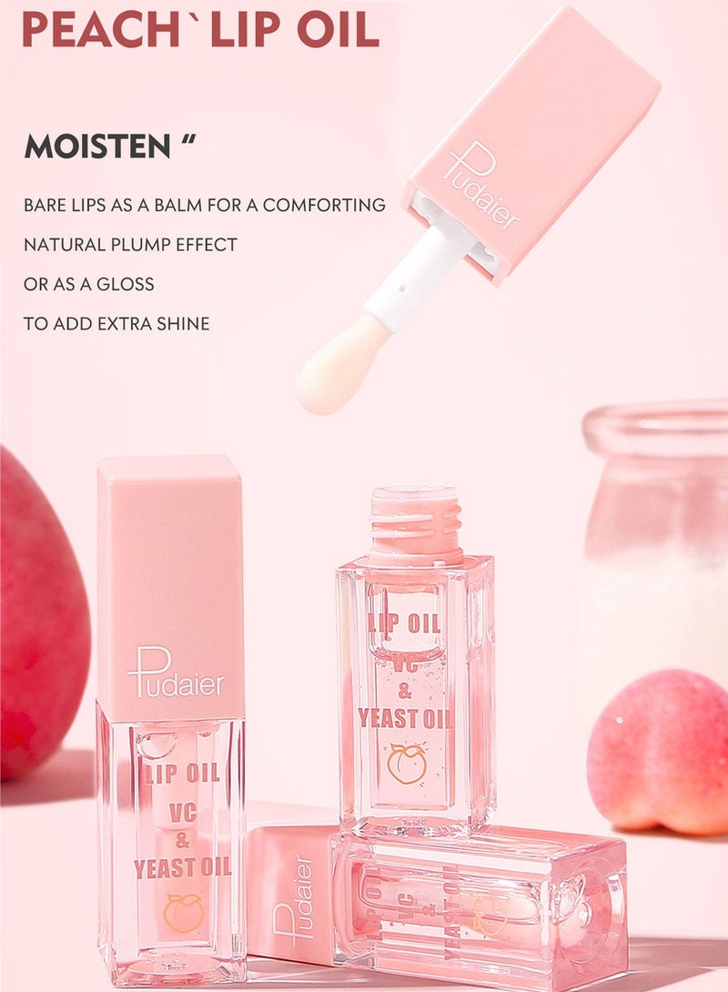 pudaier Lip Mask and Lip Scrub and Lip Oil Set Hydrating Moisturizing Nourishing Exfoliating Lip Plumping Lips Treatment Lip Care Set for Removing Lip Lines and Repairing Dry Lips - Image 3