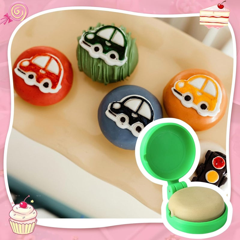 MITCHENIFY 2 PCS Disc Cake Pop Mold Shapes Press Set, 3D Printed Cake Pop Cutter and Pusher, Baking Tools Accessories for Home Baking, Birthday Parties, Wedding Desserts - Image 2