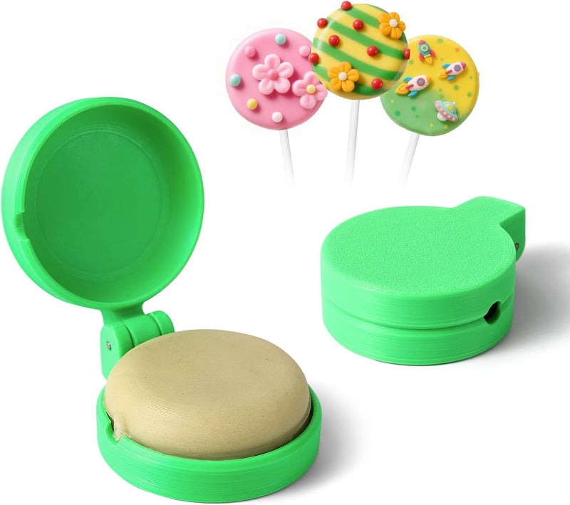 MITCHENIFY 2 PCS Disc Cake Pop Mold Shapes Press Set, 3D Printed Cake Pop Cutter and Pusher, Baking Tools Accessories for Home Baking, Birthday Parties, Wedding Desserts - Image 1