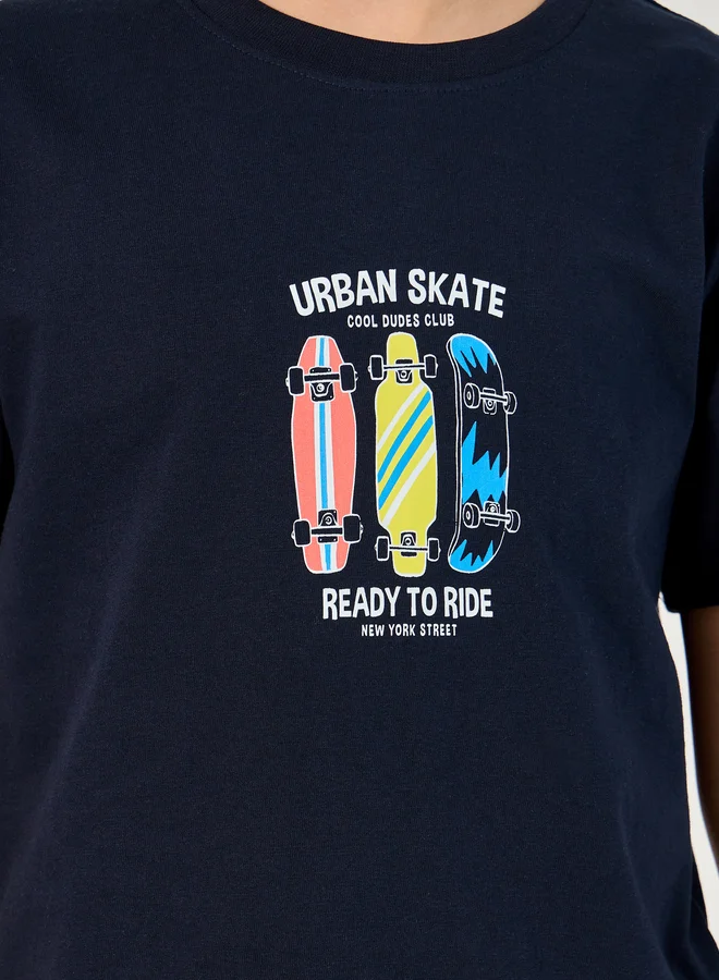 Styli Styli Graphic Print Round Neck T-Shirt