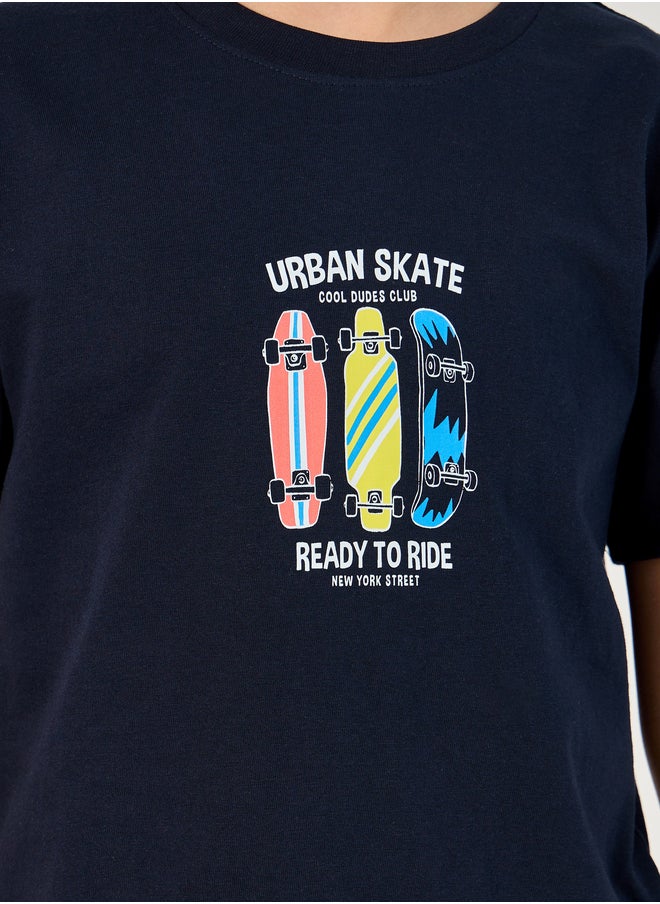 Styli Styli Graphic Print Round Neck T-Shirt  - Image 3