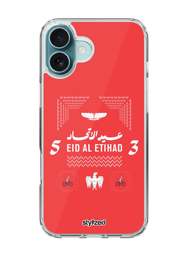 Stylizedd for iPhone 16 Plus Case [For MagSafe] Slim Magnetic cover Clear Phone Case [ Designed cover for iPhone 16 Plus ] - Red - Image 1