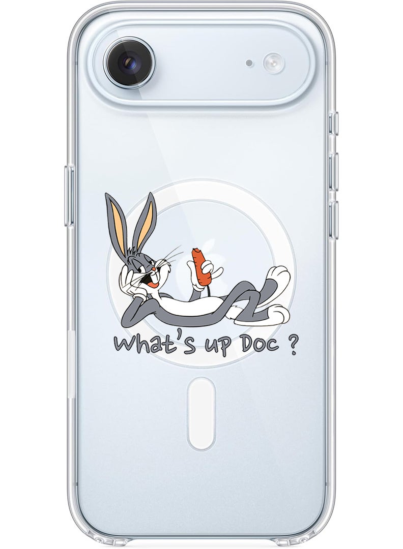 Theodor Magnetic Case for Apple iPhone 17 Air Compatible with MagSafe Wireless Charging, Shockproof Phone Bumper Cover - Whats up Doc - Image 1